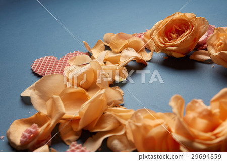 Flowers and waffle heart Flowers and waffle heart 29694859
