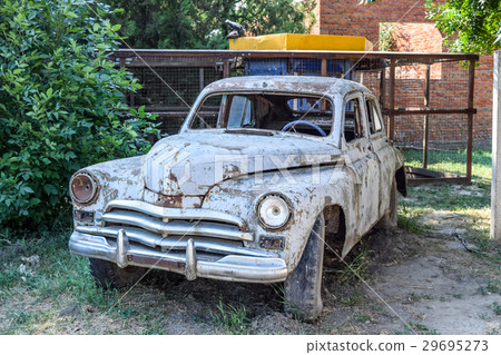 Old rusty Soviet car "Victory". Rare exhibit Old rusty Soviet car "Victory". Rare exhibit 29695273