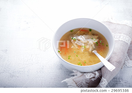 Fresh chicken soup 29695386