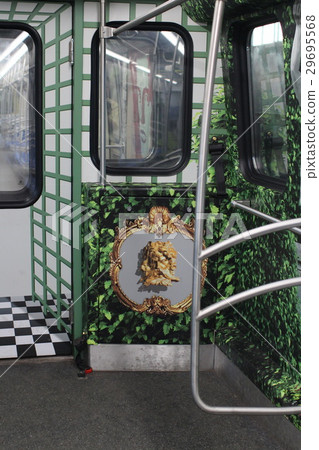 inside subway car in St. Petersburg 29695568