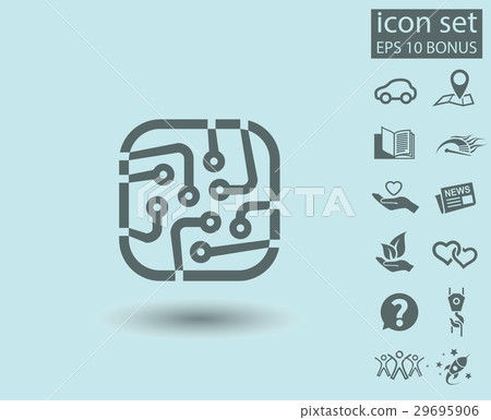Pictograph of circuit board 29695906