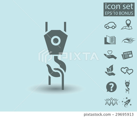 Pictograph of crane hook Pictograph of crane hook 29695913