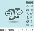 Pictograph of message or chat on smartphone 29695923