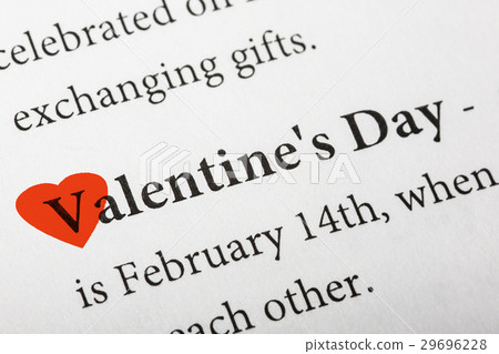 Valentine's day - in the dictionary. Valentine's day - in the dictionary. 29696228