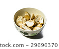 mushroom in bowl isolated 29696370