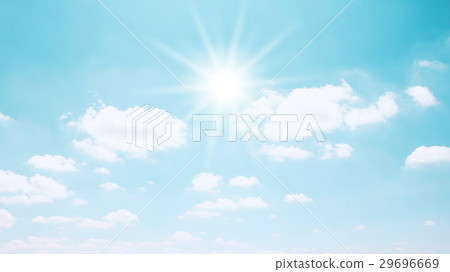 Sun with blue sky - Vintage effect style pictures Sun with blue sky - Vintage effect style pictures 29696669