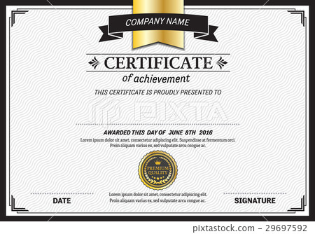 diploma certificate template vector illustration 29697592