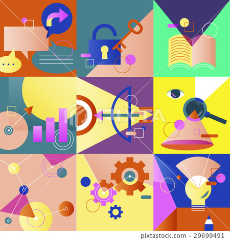 Icon Business Vector Set Colorful Icon Business Vector Set Colorful 29699491