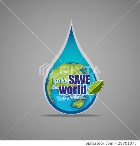 ECO FRIENDLY. Ecology concept with Green Eco Earth. Vector illustration ECO FRIENDLY. Ecology concept with Green Eco Earth. Vector illustration 29701073