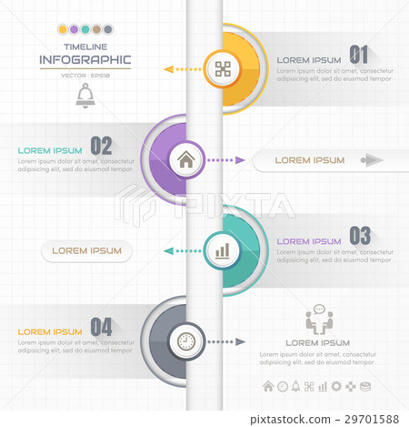 Timeline infographics design template with icons 29701588