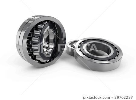 Three metallic bearing. 3d illustration. isolated Three metallic bearing. 3d illustration. isolated 29702257