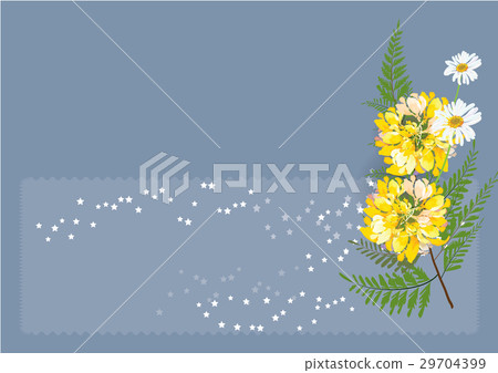 flowers circle bouquet and fern on brown backgro flowers circle bouquet and fern on brown backgro 29704399
