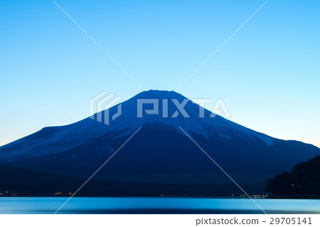 富士山在日落Yamanakako 富士山在日落Yamanakako 29705141