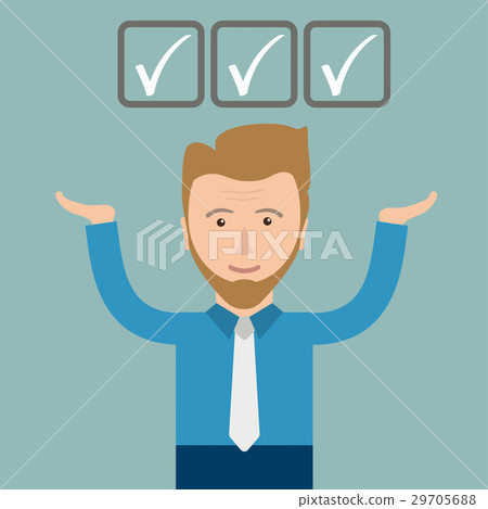 Cartoon Businessman Checklist Cartoon Businessman Checklist 29705688