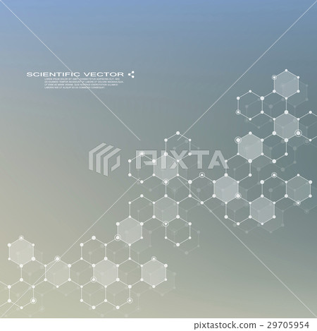 Hexagonal molecule DNA. Molecular structure of Hexagonal molecule DNA. Molecular structure of 29705954