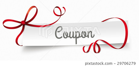 Paper Banner Red Ribbon Coupon-插圖素材 [29706279] - PIXTA圖庫