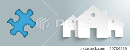 Puzzle Hole 3 Paper Houses Puzzle Hole 3 Paper Houses 29706289