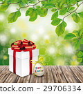 Wooden Ground Gift Easter Egg Green Nature 29706334