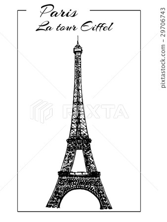 Eiffel tower. Paris. vector sketch illustration. Eiffel tower. Paris. vector sketch illustration. 29706743