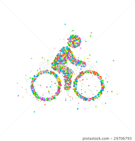 Cyclists Abstract biker 29706793