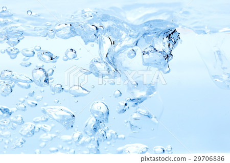 Water bubbles, water surface, underwater, water material. Health and medical care, environment and lifestyle, beverages. 1/f fluctuation. 29706886