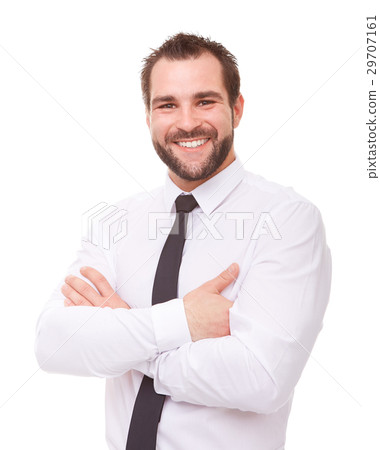 Architect with plan showing empty copyspace 29707161
