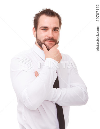 Architect with plan showing empty copyspace Architect with plan showing empty copyspace 29707162
