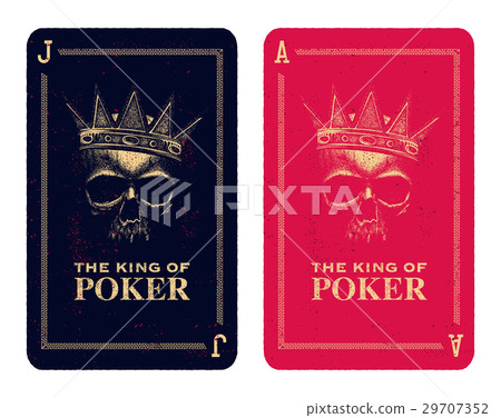 skull poker card vector 29707352
