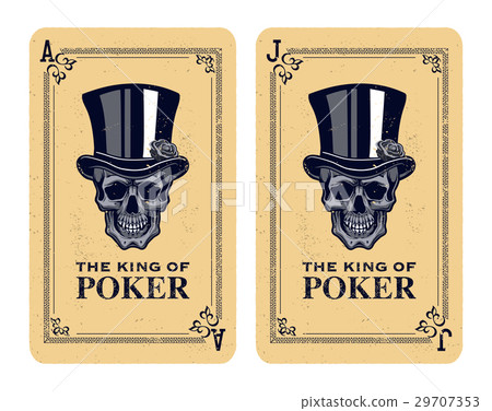 skull poker card vector 29707353