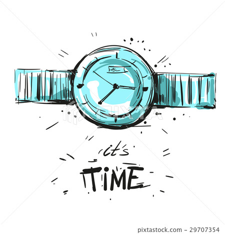 Watch fashion illustration sketch vector 29707354