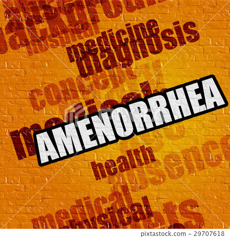 Medicine concept: Amenorrhea on the Yellow Wall . 29707618