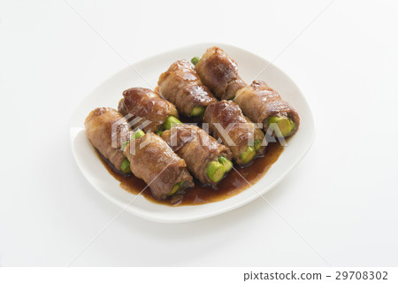 Roll of asparagus pork Roll of asparagus pork 29708302