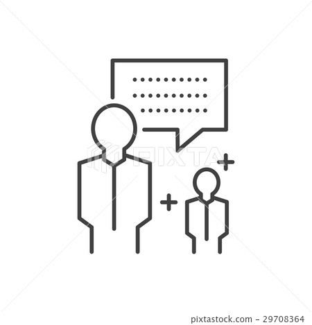 bubble talk Team BUSINESS Line Icon Style 29708364