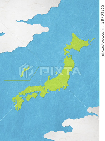 日本地圖感覺日本紙的紋理 日本地圖感覺日本紙的紋理 29708555