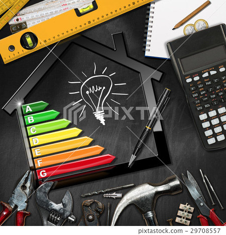 Home Improvement Concept - Energy Efficiency Home Improvement Concept - Energy Efficiency 29708557