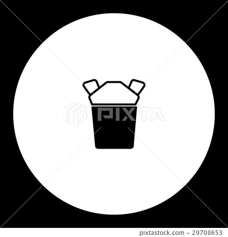 black take away fast food box food simple icon black take away fast food box food simple icon 29708653