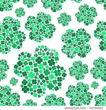 various green cloverleaf for happy pattern eps10 various green cloverleaf for happy pattern eps10 29708661