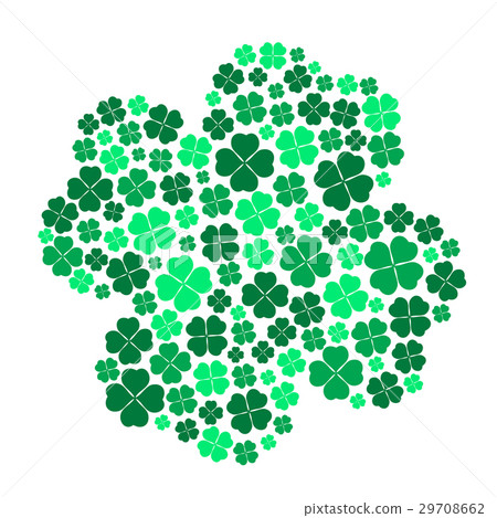 lot of various green cloverleaf for happy eps10 29708662