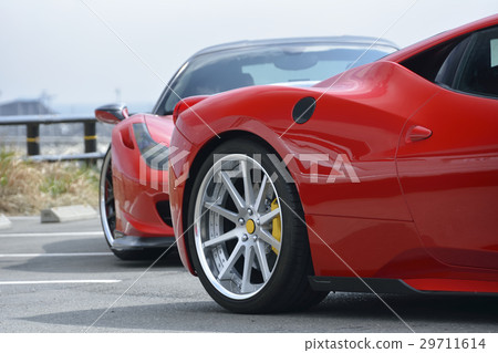 Red luxury sports car 29711614