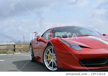 Red luxury sports car 29711618