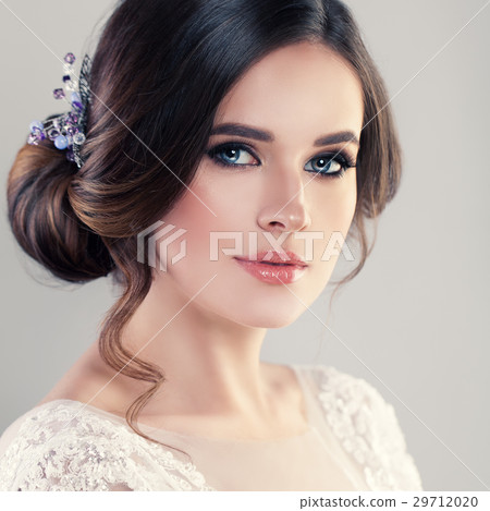 Young Woman Fiancee with Bridal Hairstyle Young Woman Fiancee with Bridal Hairstyle 29712020