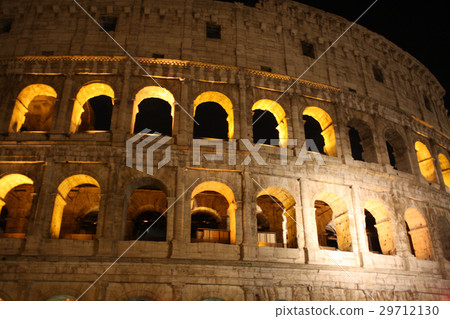 Coloseum at night in Rome Italy 29712130
