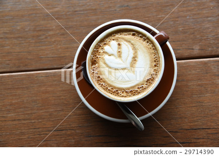 Cup of coffee with beautiful Latte art 29714390