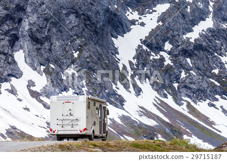 Camper car in norwegian mountains 29715187