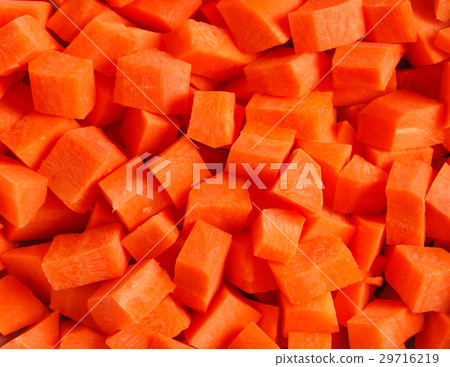 Carrots sliced into pieces. Carrots sliced into pieces. 29716219