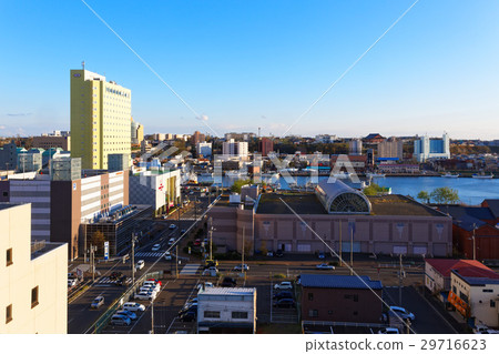 漁船和其他在釧路港口和錨 29716623