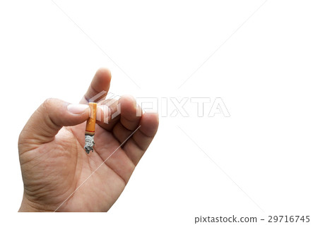 fag end in hand on isolated fag end in hand on isolated 29716745