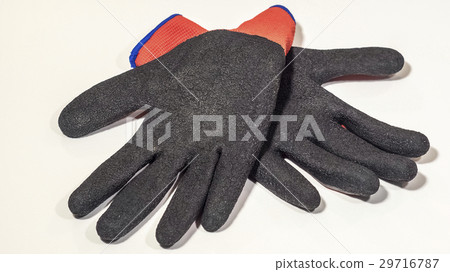 Work gloves closeup on a white background Work gloves closeup on a white background 29716787
