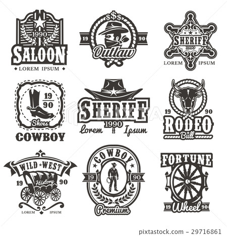 Set of wild west logos 29716861