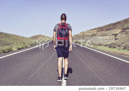 young backpacker man young backpacker man 29716947